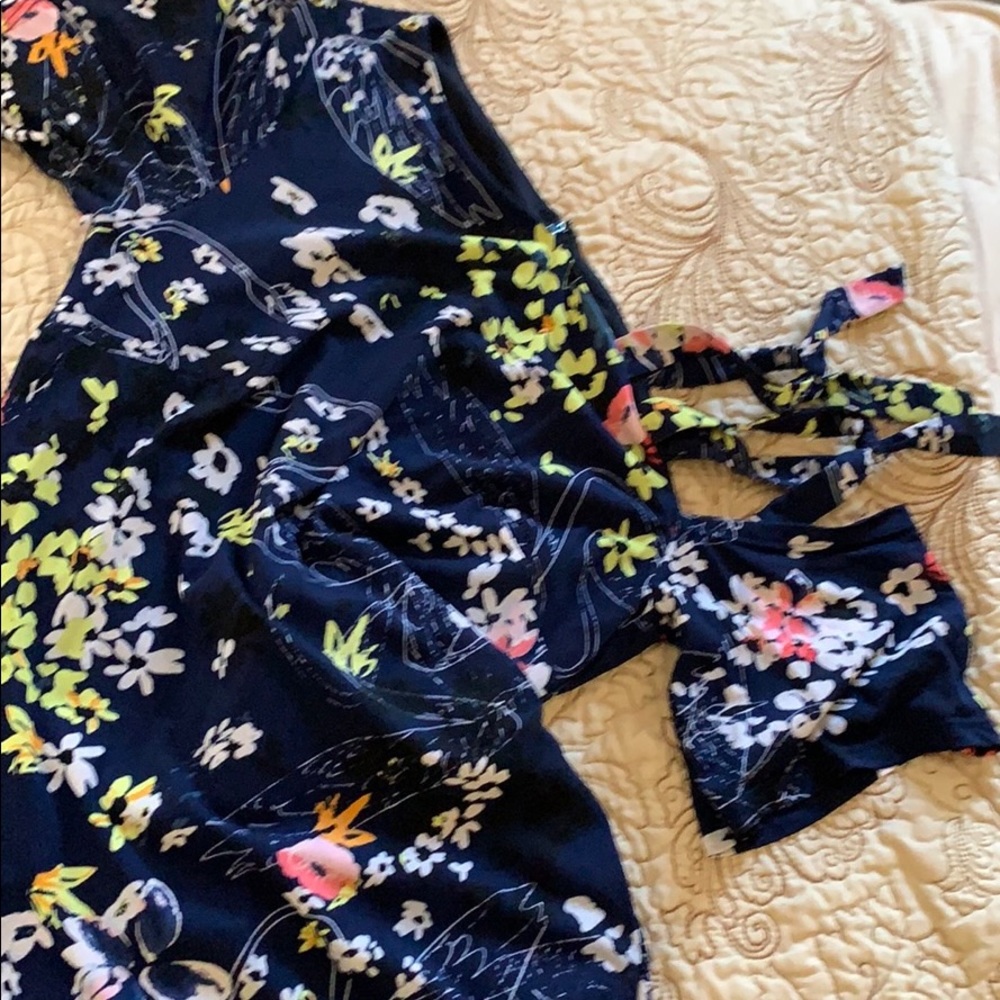 RACHEL Rachel Roy Floral Dress - Navy and Multicolor